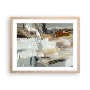 Plakát v rámu světlý dub - Barevné nahromadění - 50x40 cm