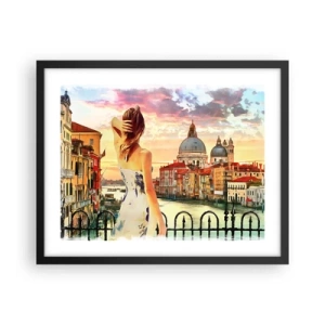 Plakát v černém rámu - Pokud dobrodružství, tak jenom v… - 50x40 cm