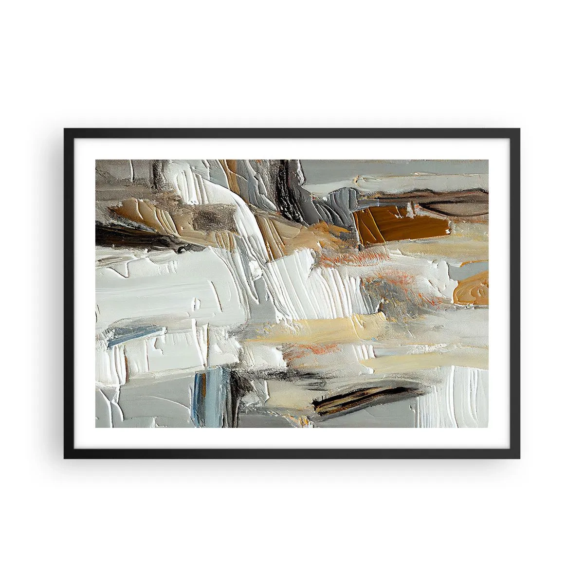 Plakát v černém rámu - Barevné nahromadění - 70x50 cm