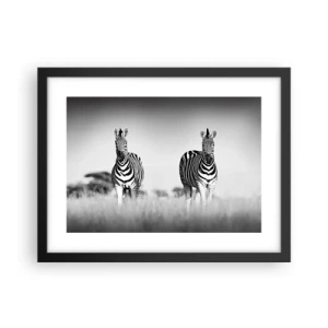 Plakát v černém rámu - A přesto je svět černo-bílý - 40x30 cm