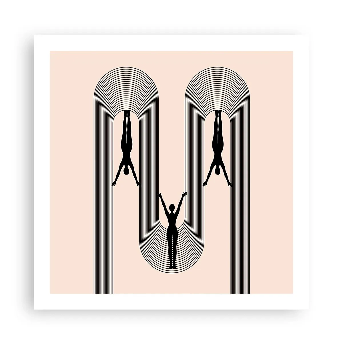 Plakát - Vzhůru nohama - 60x60 cm