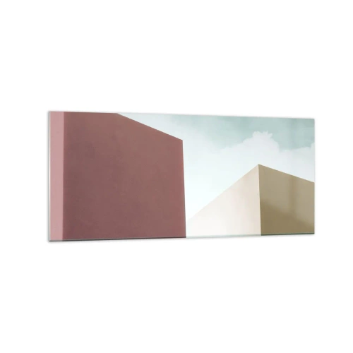 Obraz na skle - Geometrie slunečného léta - 120x50 cm