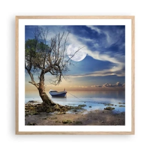 Plakát v rámu světlý dub - Je to konec nebo začátek? - 60x60 cm