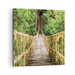 Obraz na plátně - Zavěšený v zelené - 50x50 cm