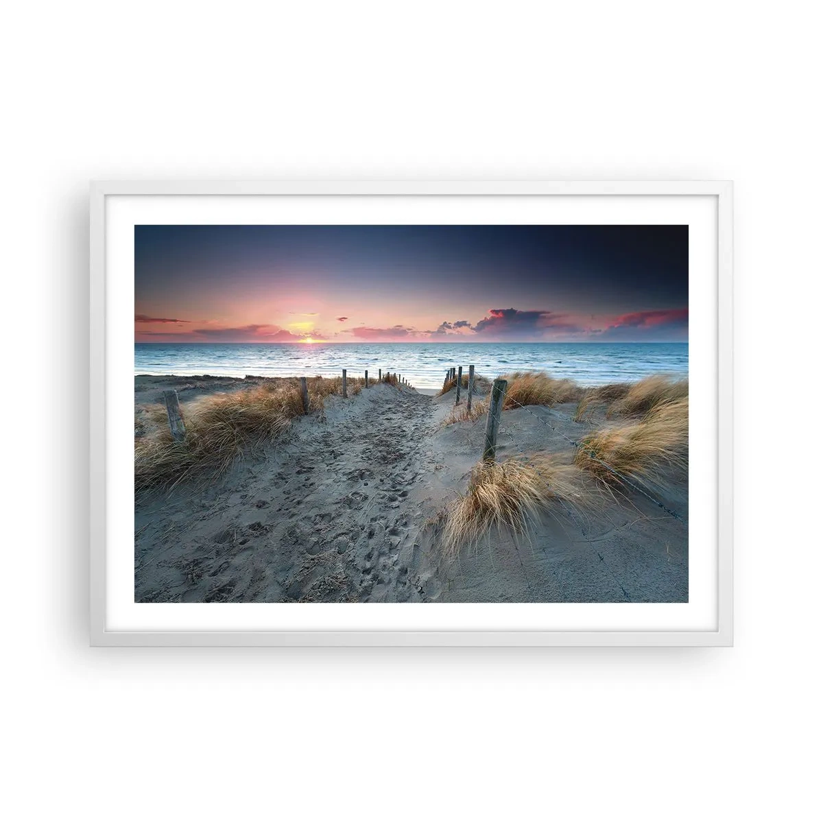 Plakát v bílém rámu - Za trochu lásky šel bych světa kraj… - 70x50 cm
