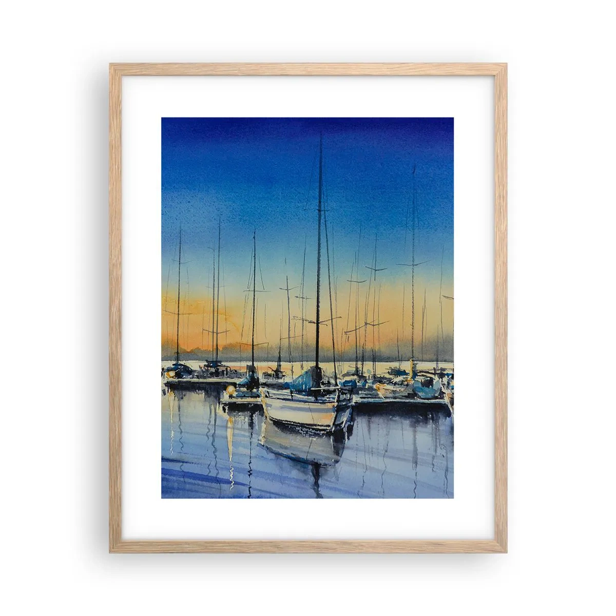 Plakát v rámu světlý dub - Konec dobrého dne - 40x50 cm