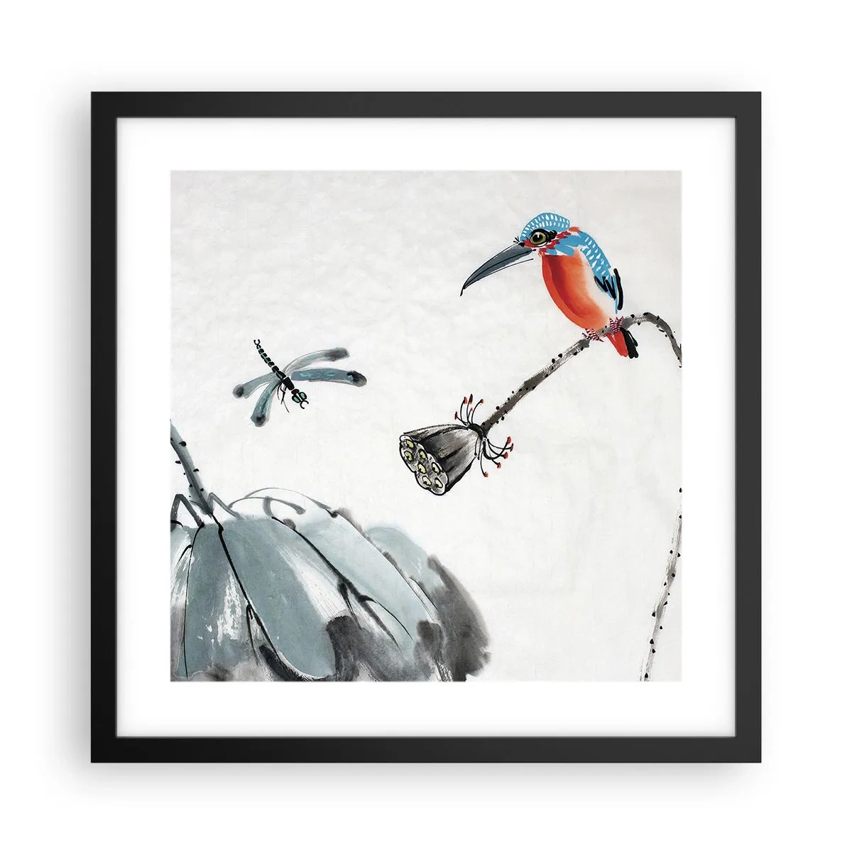 Plakát v černém rámu - Život louky - 40x40 cm
