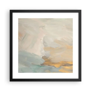 Plakát v černém rámu - Abstrakce – krajina něhy - 40x40 cm