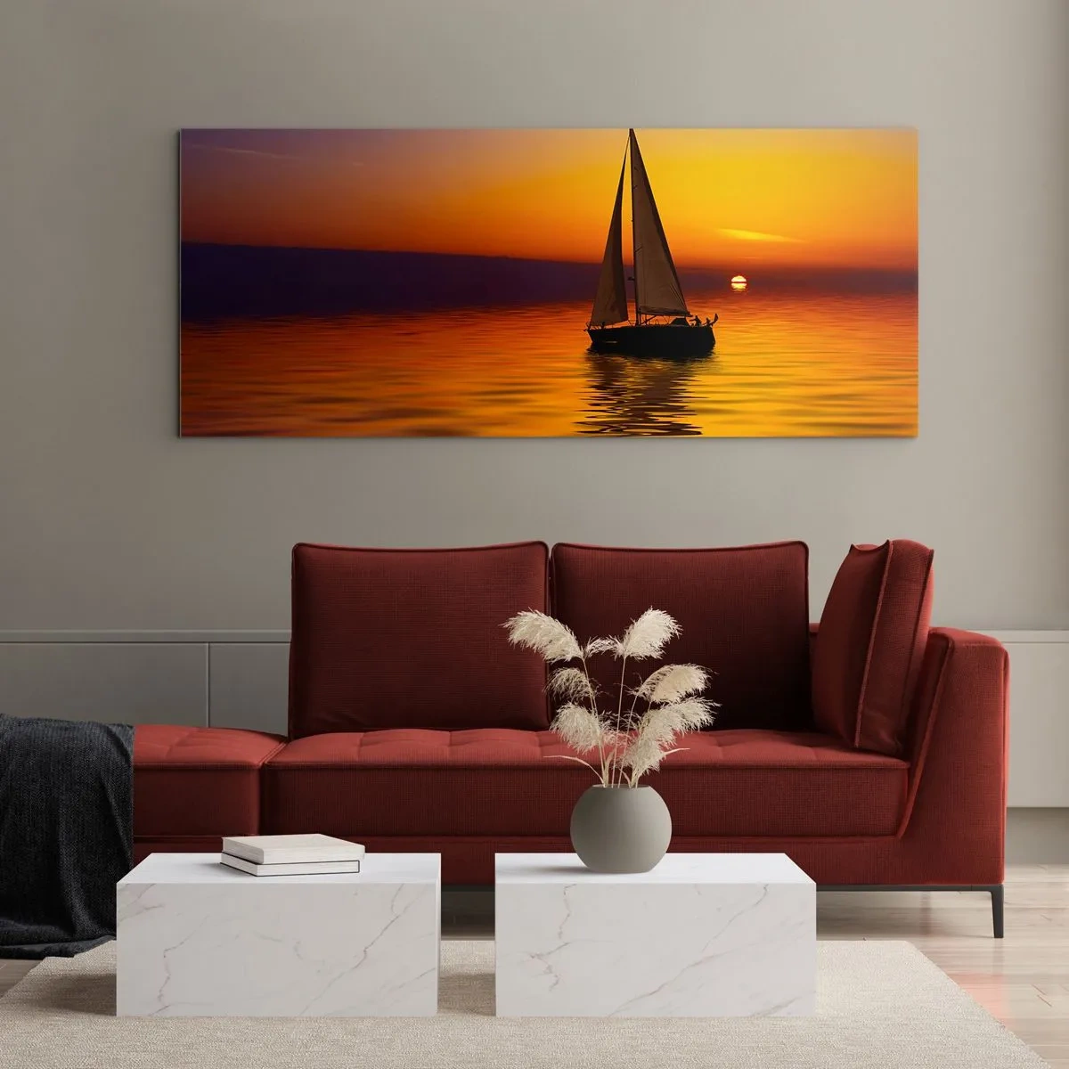 Obraz na skle - Jak je tu za soumraku ticho… - 100x40 cm