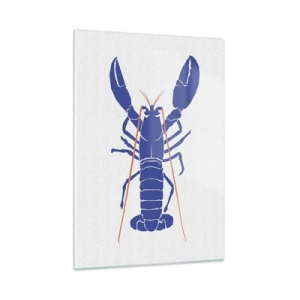 Obraz na skle - Elegantní modrý humr - 50x70 cm