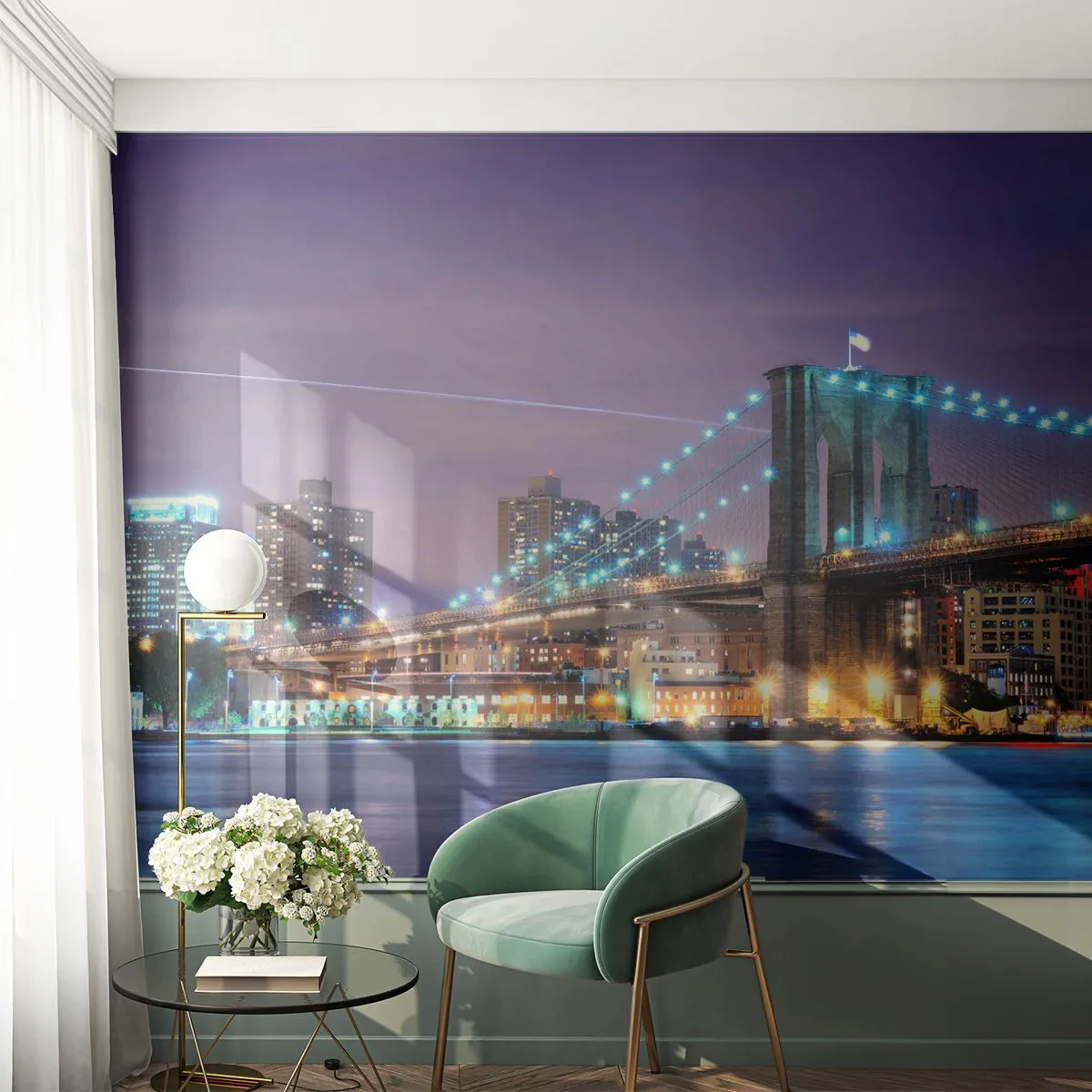 Fototapeta Samolepicí Deluxe Sticker - Po mnoho let Brooklynský most - Město, New York, Brooklynský most - 250x175 cm
