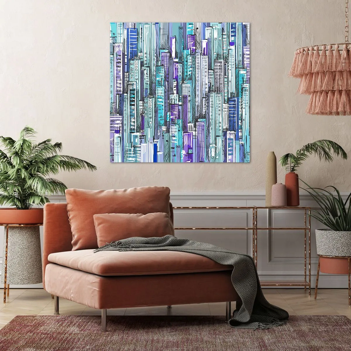 Obraz na plátně - Zmodralé od nebe - 60x60 cm
