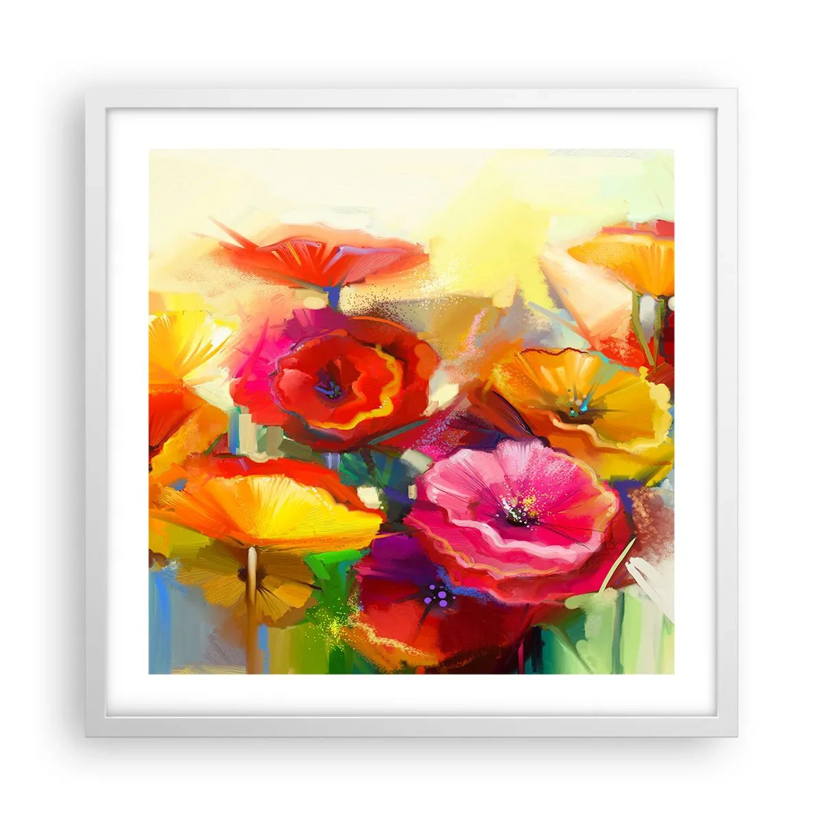 Plakát v bílém rámu - Nejenom červené - 50x50 cm