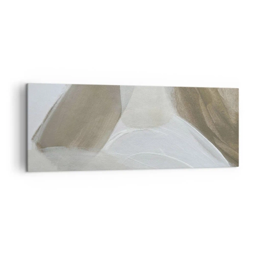 Obraz na plátně - Vlna bílé - 140x50 cm