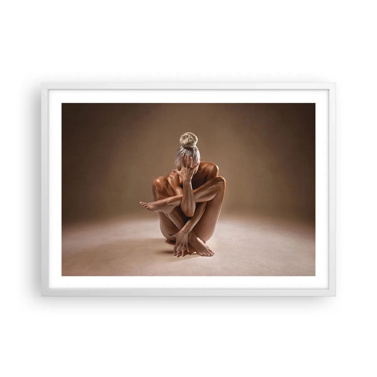 Plakát v bílém rámu - Jednota těla a ducha - 70x50 cm