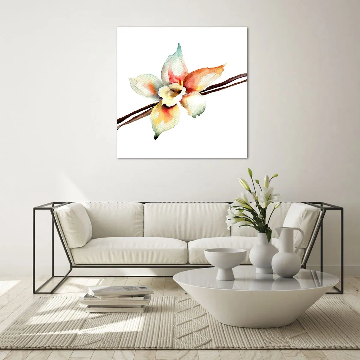 Obraz na skle - Barvičkou rozlitá sladkost - 60x60 cm