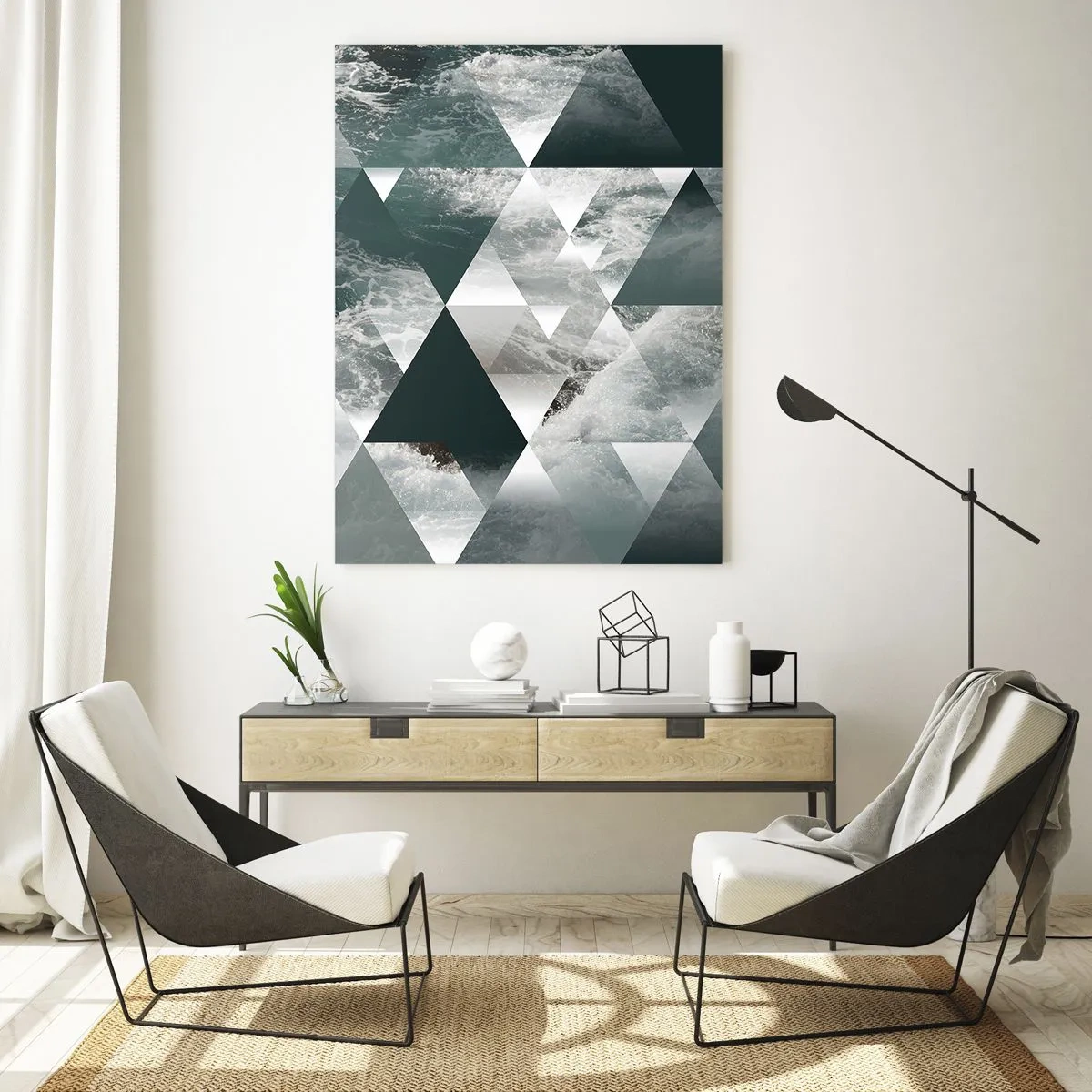 Obraz na skle - Křišťálová perspektiva - 50x70 cm