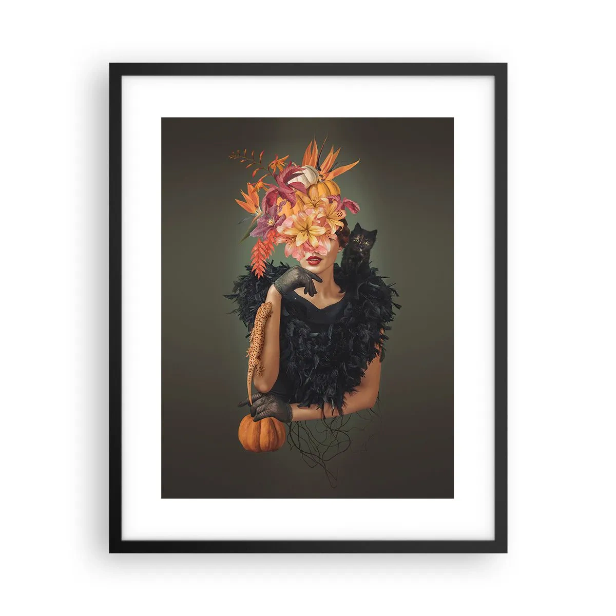 Plakát v černém rámu - Kouzlo čarodějnice - 40x50 cm