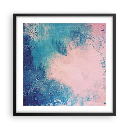 Plakát v černém rámu - Modrá objetí - 50x50 cm