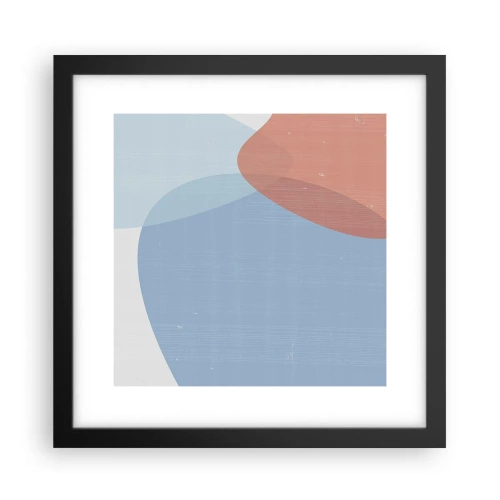 Plakát v černém rámu - Pastelové vztahy - 30x30 cm