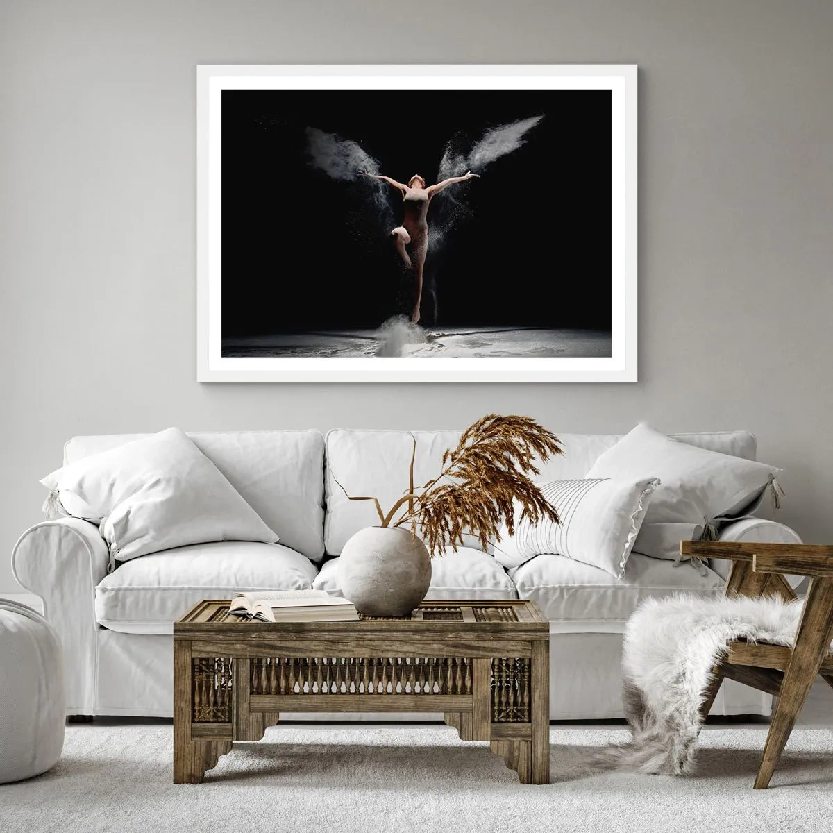 Plakát v bílém rámu - Elfové existují - 50x50 cm