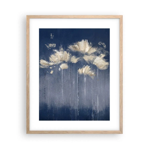 Plakát v rámu světlý dub - Jako okvětní lístky ve větru - 40x50 cm