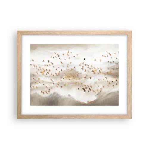 Plakát v rámu světlý dub - Je čas… - 40x30 cm