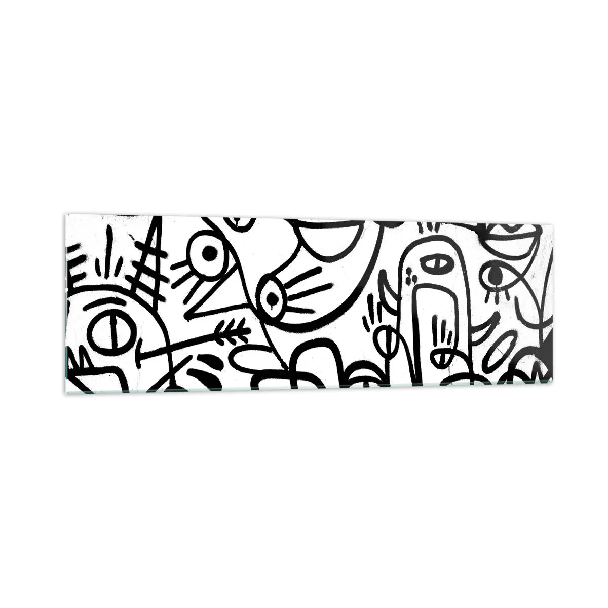 Obraz na skle - Tváře a přeludy - 160x50 cm