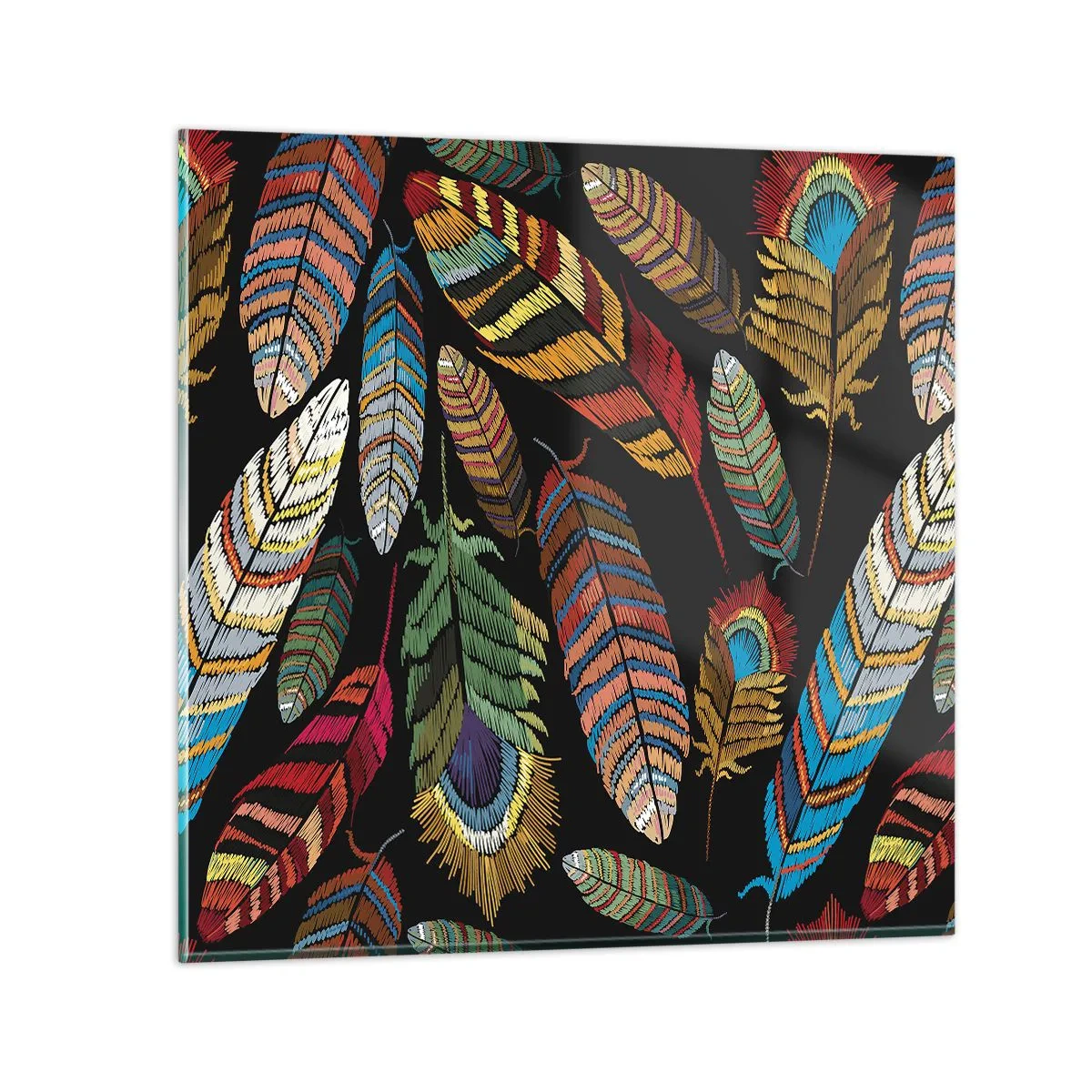 Obraz na skle - Ptačí karneval - 50x50 cm