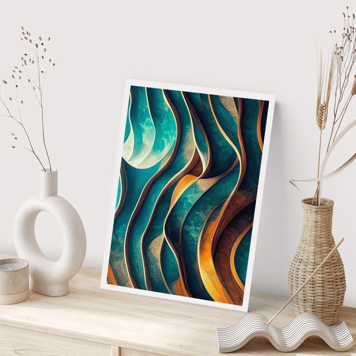 Plakát - Meandry modré - 40x50 cm