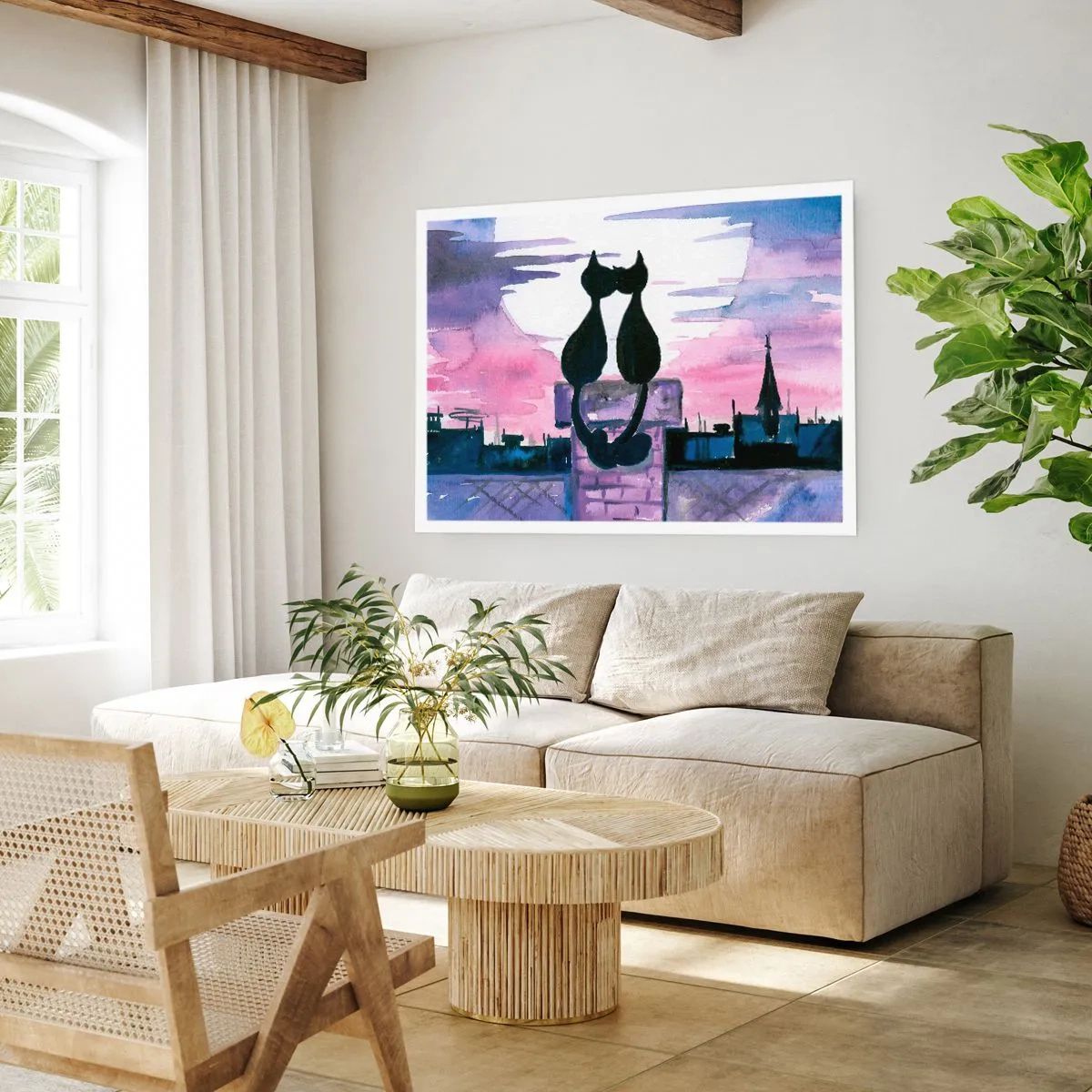 Plakát - Rendez-vous pod měsíčkem - 100x70 cm