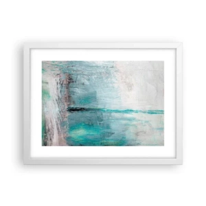 Plakát v bílém rámu - Horizontálně v modři - 40x30 cm