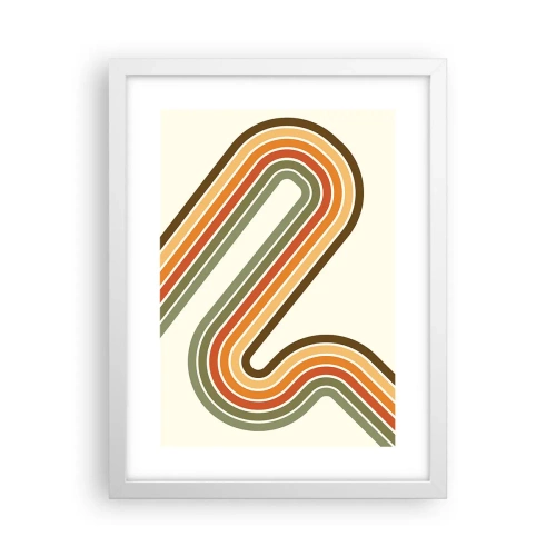 Plakát v bílém rámu - Kličkování do cíle - 30x40 cm