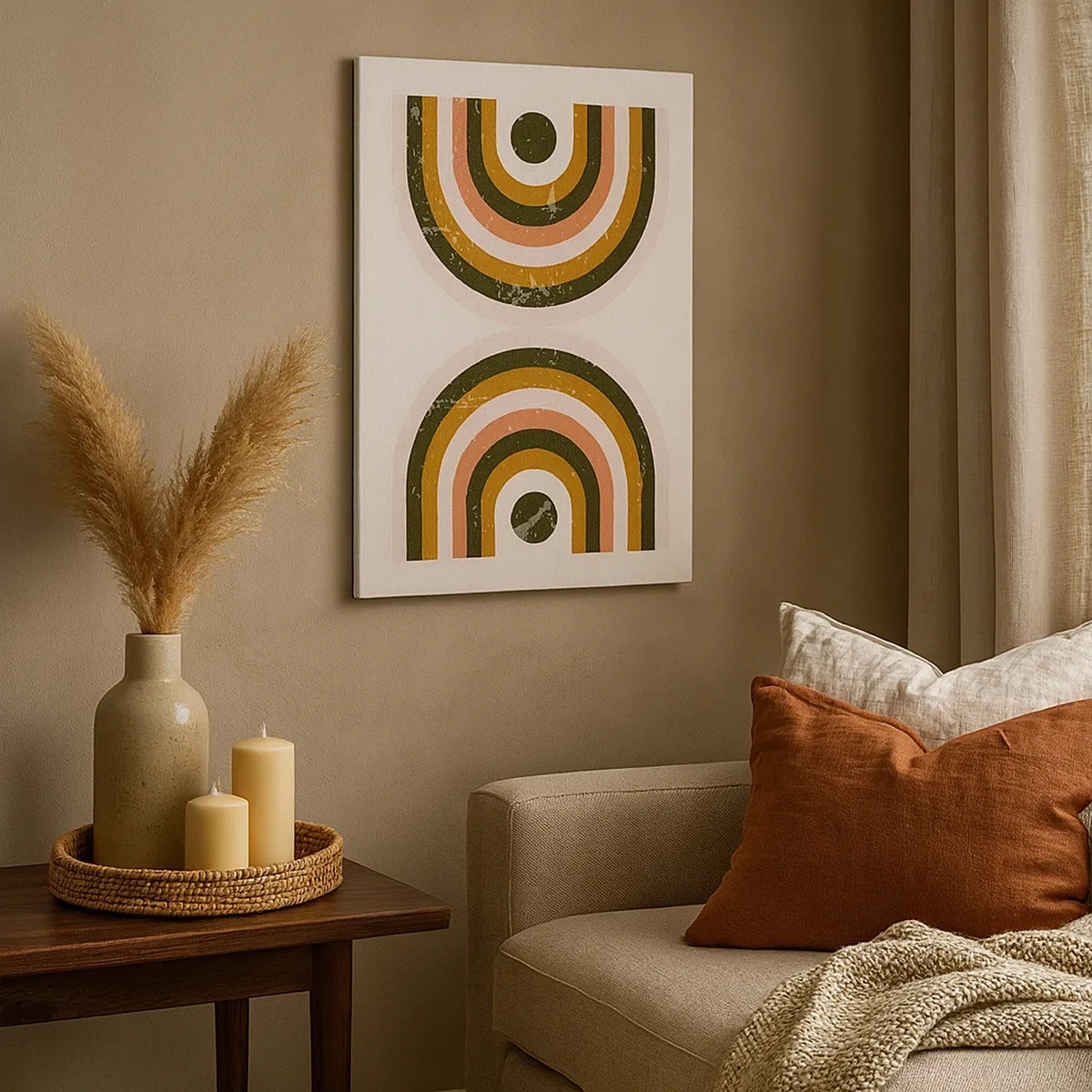 Obraz na plátně - Dvojitá abstrakce - 50x70 cm