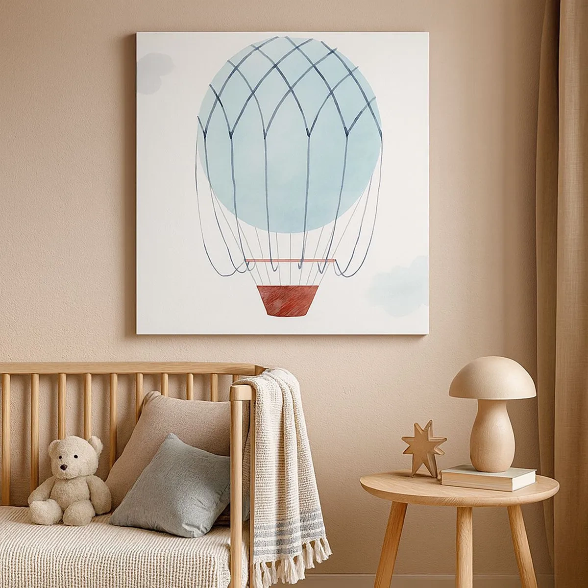 Obraz na plátně - Celý v oblacích - 30x30 cm