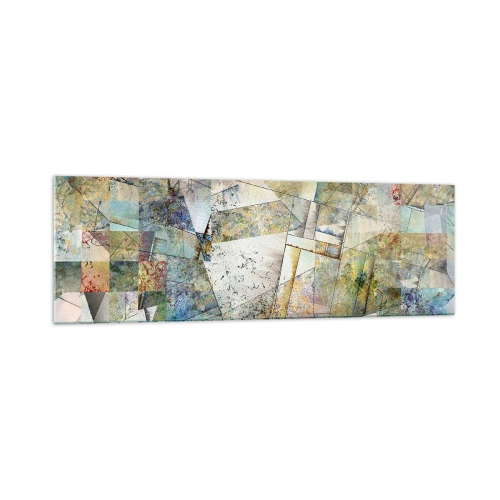 Obraz na skle - Geometrické přeskupení - 160x50 cm