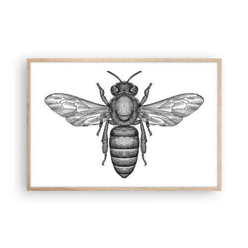 Plakát v rámu světlý dub - Hmyzí portrét - 91x61 cm