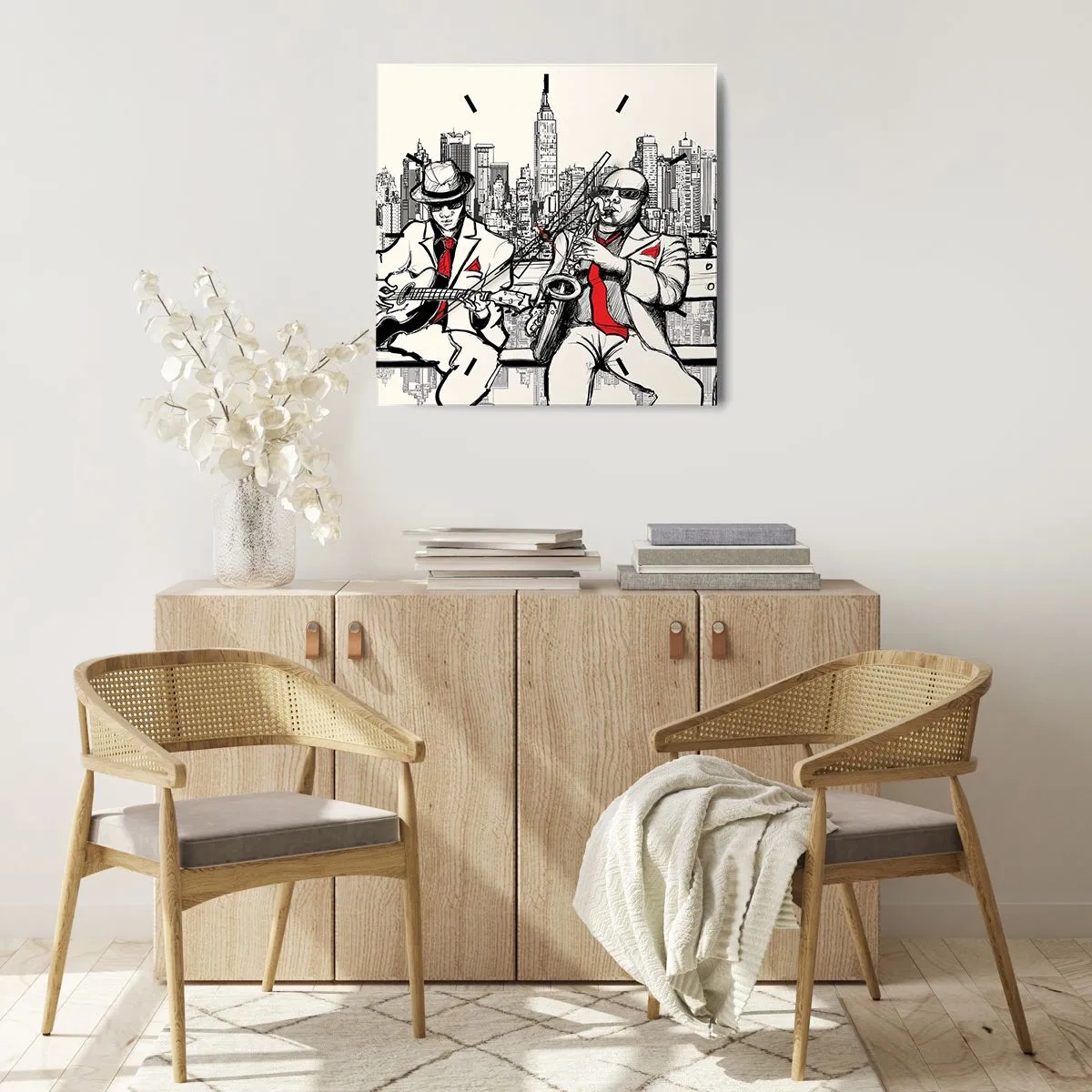 Nástěnné hodiny - Newyorská improvizace - 30x30 cm