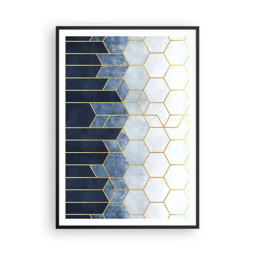 Plakát v černém rámu - Kompozice v synkopickém rytmu - 70x100 cm