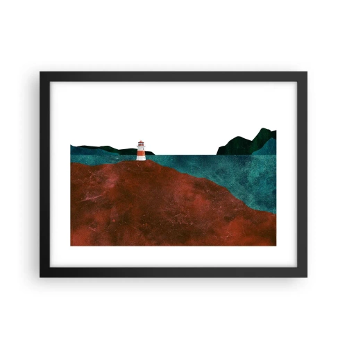 Plakát v černém rámu - Hledící na moře - 40x30 cm