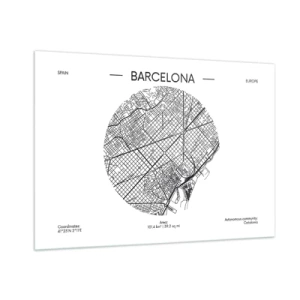Obraz na skle - Anatomie Barcelony - 100x70 cm