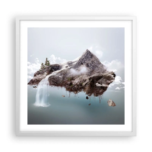 Plakát v bílém rámu - Pohled surrealisty - 50x50 cm