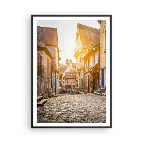 Plakát v černém rámu - Bílý duch městečka - 70x100 cm