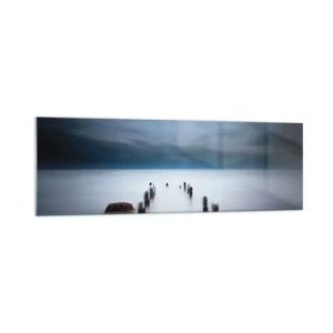 Obraz na skle - Zamyšlené jezero - 160x50 cm