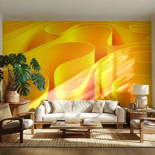 Fototapeta Standard Eco - Jako sluneční vlny - 3D, Moderní, Čáry - 300x210 cm