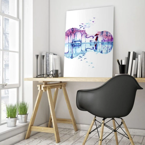 Obraz na skle - Přinesu vám dešťové písně - 70x100 cm