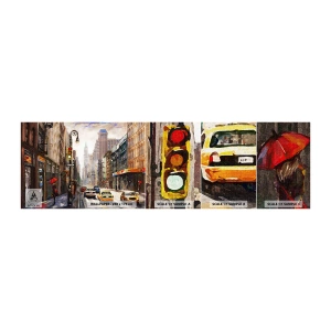 Fototapeta Vzorek Standard Eco - New York – barevný i v dešti - New York, Město, Manhattan - 100x30 cm
