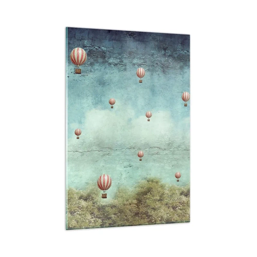 Obraz na skle - Osvobozeni od shonu života - 80x120 cm