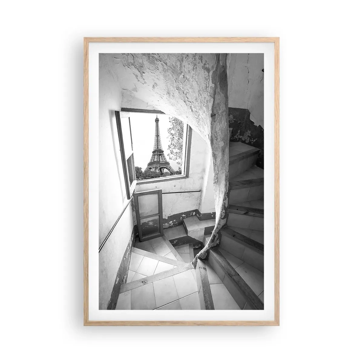 Plakát v rámu světlý dub - To je ale výhled! - 61x91 cm