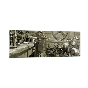 Obraz na skle - V kůlně strýce Vládi - 90x30 cm